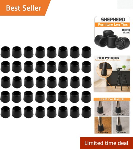 Inch rubber furniture leg - inch,