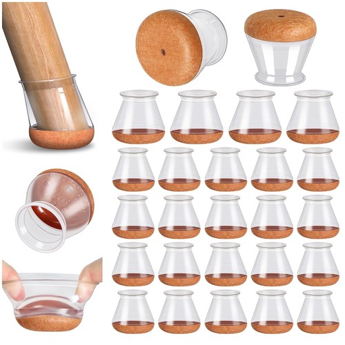 Clear silicone chair leg - clear,