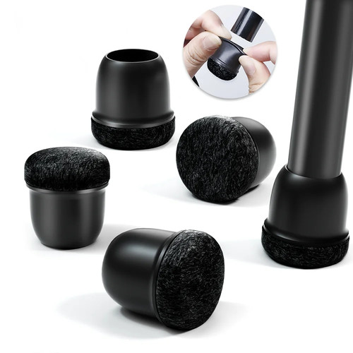 8pcs black round silicone - black,