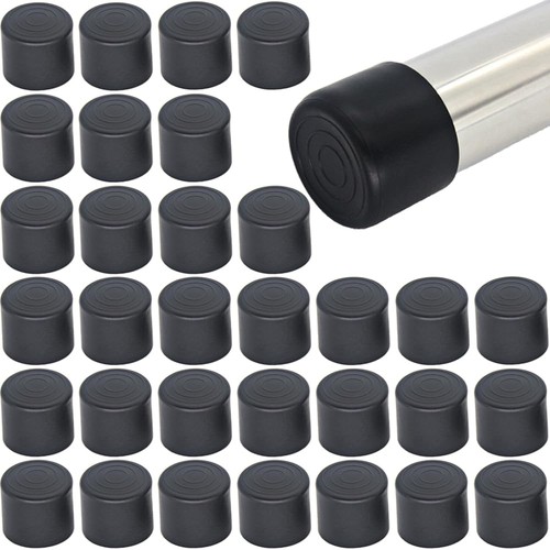 32pcs black rubber round - black, chair